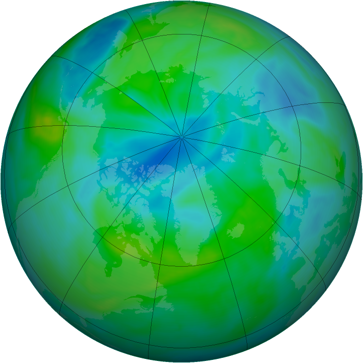 Arctic ozone map for 06 September 2006